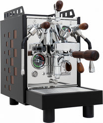 Bezzera Aria TOP Espresso Machine w/PID and Flow Control - Black w/ wood